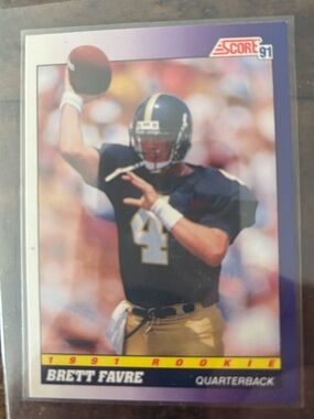 Brett Favre 1991 Iconic Rookie Football Card - Score (Atl Falcons)